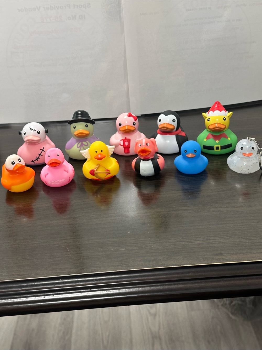 11 assorted Color Cute Kids Rubber Duck  Set - Blue, Yellow, Pink, Black, White